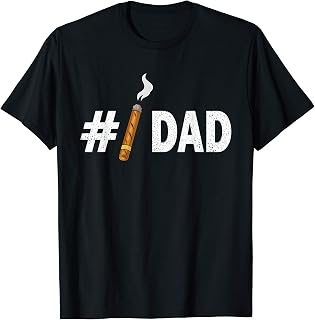 Cigar Shirts For Men Number 1 Dad Smoking Funny Fathers Day T-Shirt