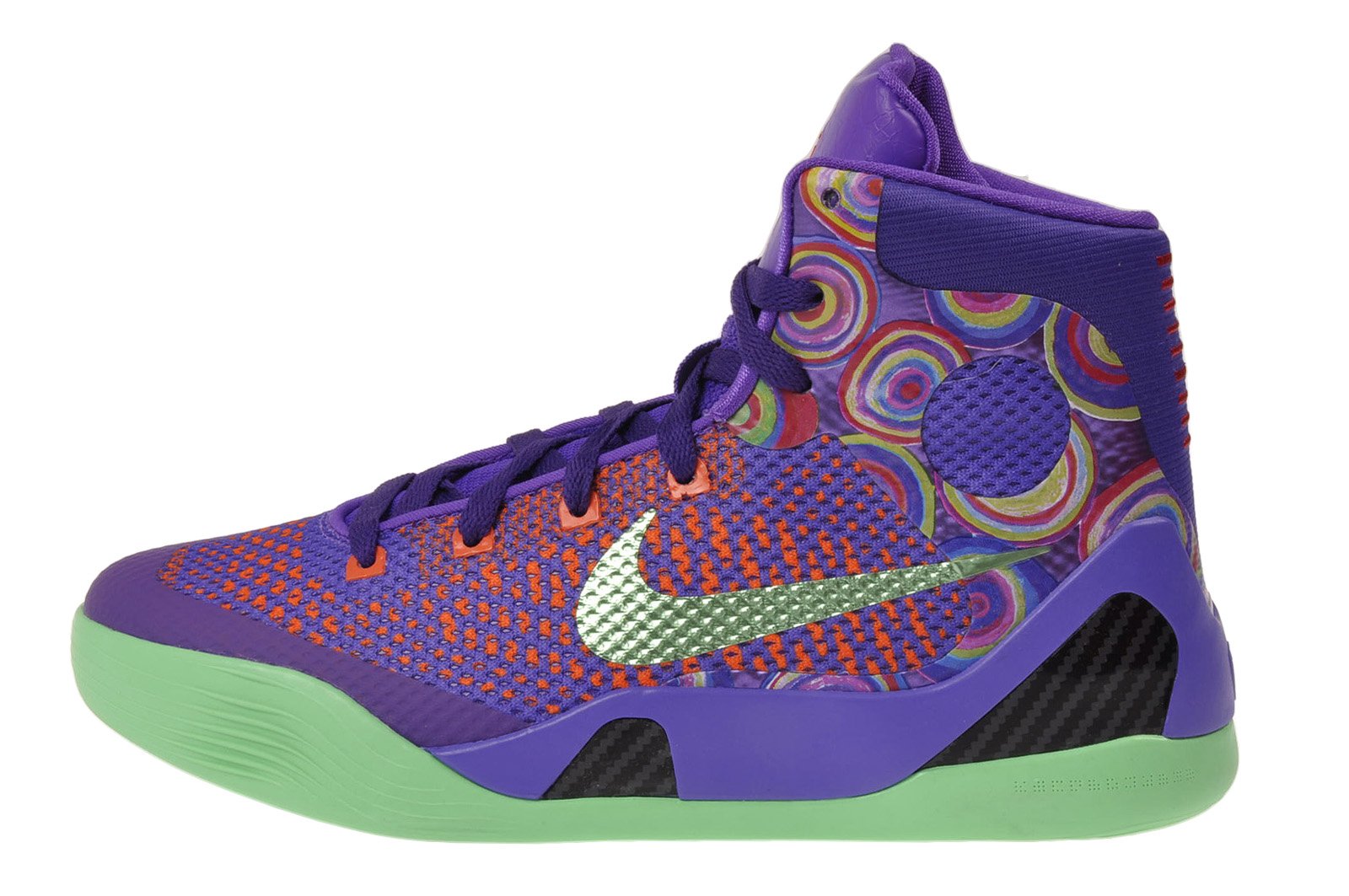 Nike Kid's Kobe IX 9 Elite GS, Purple Venom/Vivid Pink/Turf Orange/LT Lime