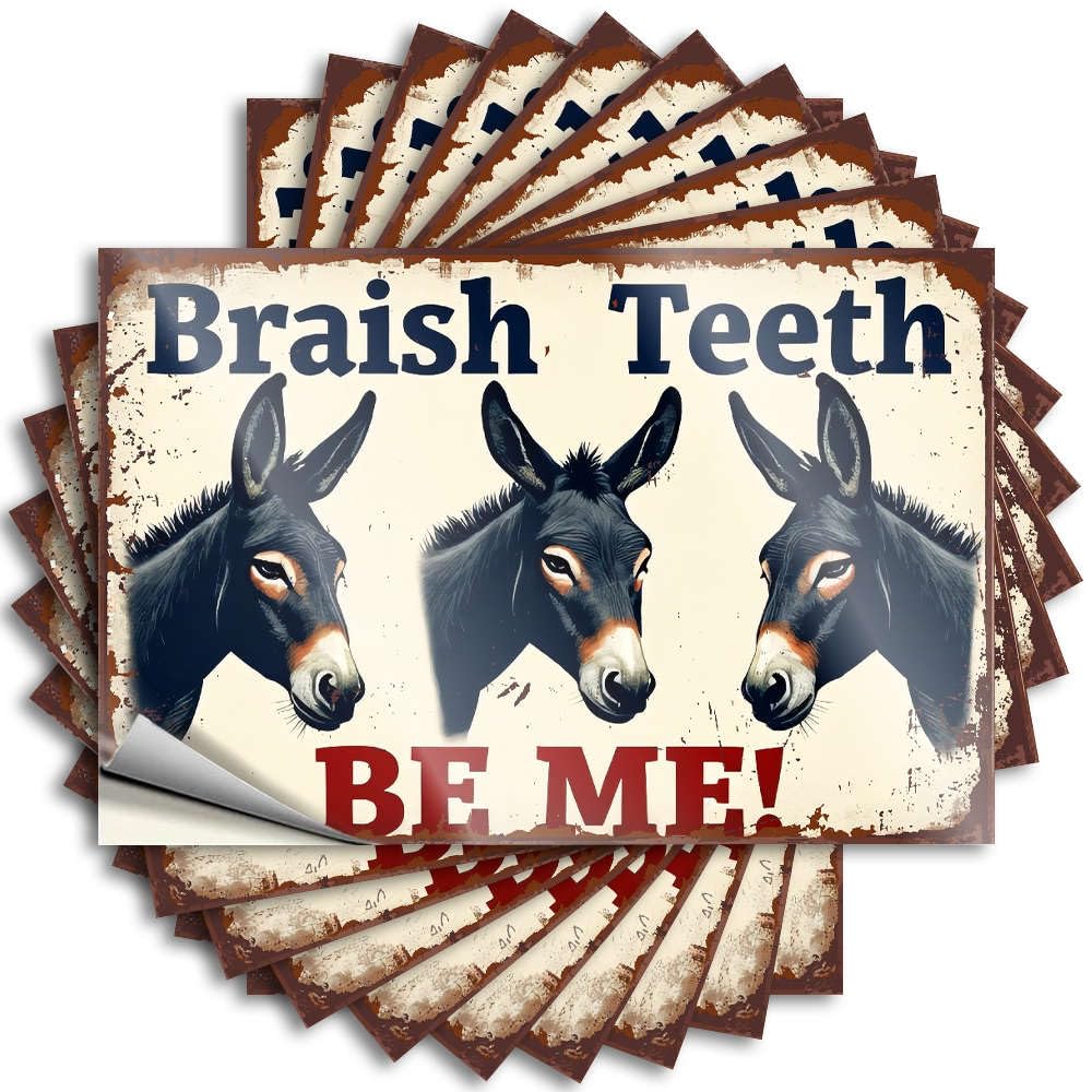Tattoo Van Easy Apply | Brash Teeth: Be Me! Vintage Garage Peel and Stick(6X9CM)