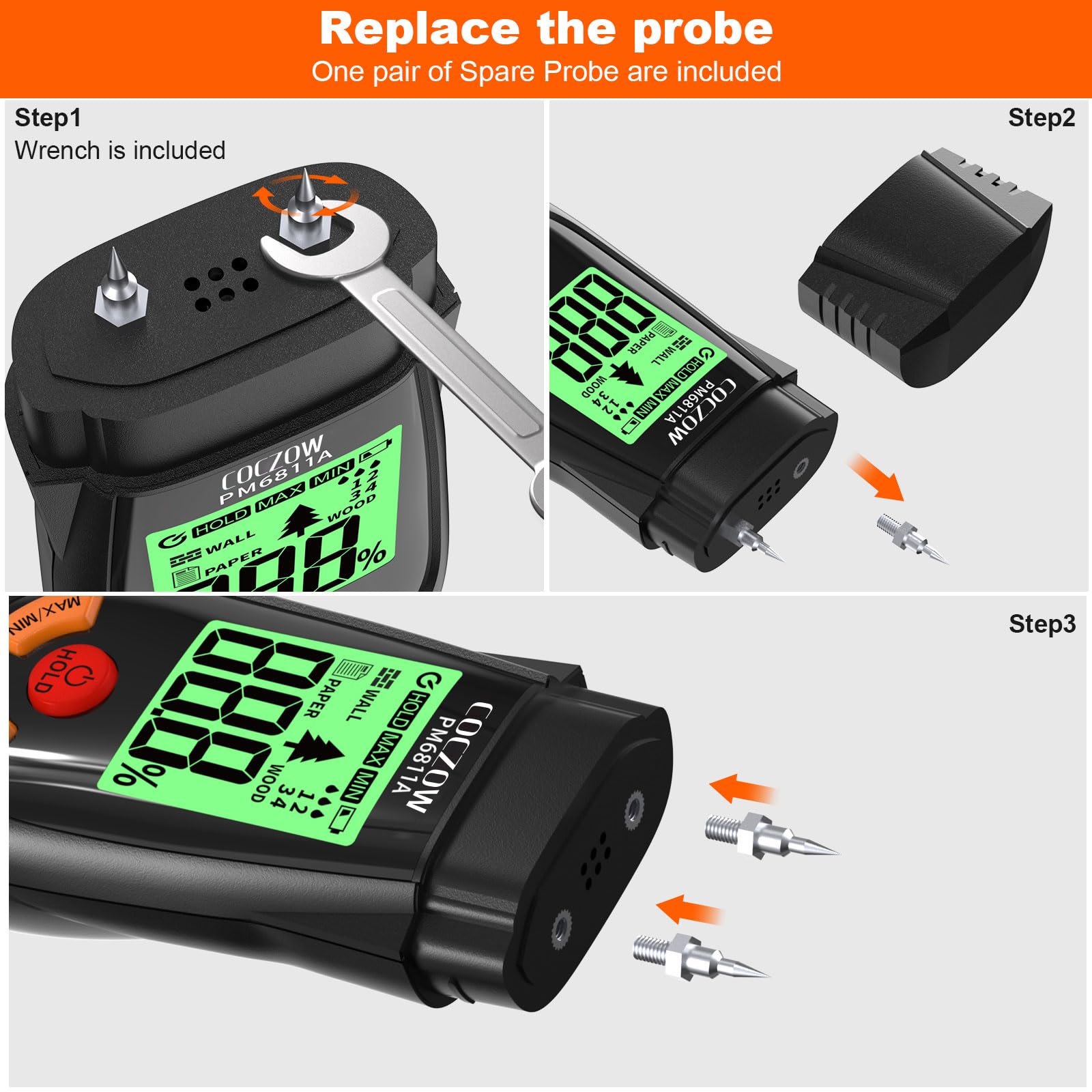 Wood Moisture Meter - Detect Water Leaks & Prevent Damage -7