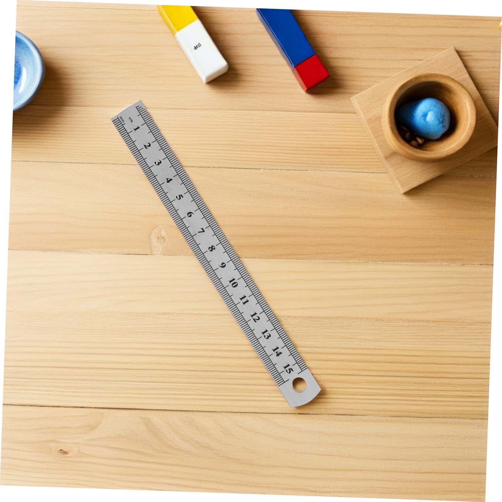 WOONEKY 30 Pièces Lot de Règles Acier Inox Double Échelle et Règle Rigide Précision pour Lutherie Dessin Menuiserie Outil de Mesure Polyvalent