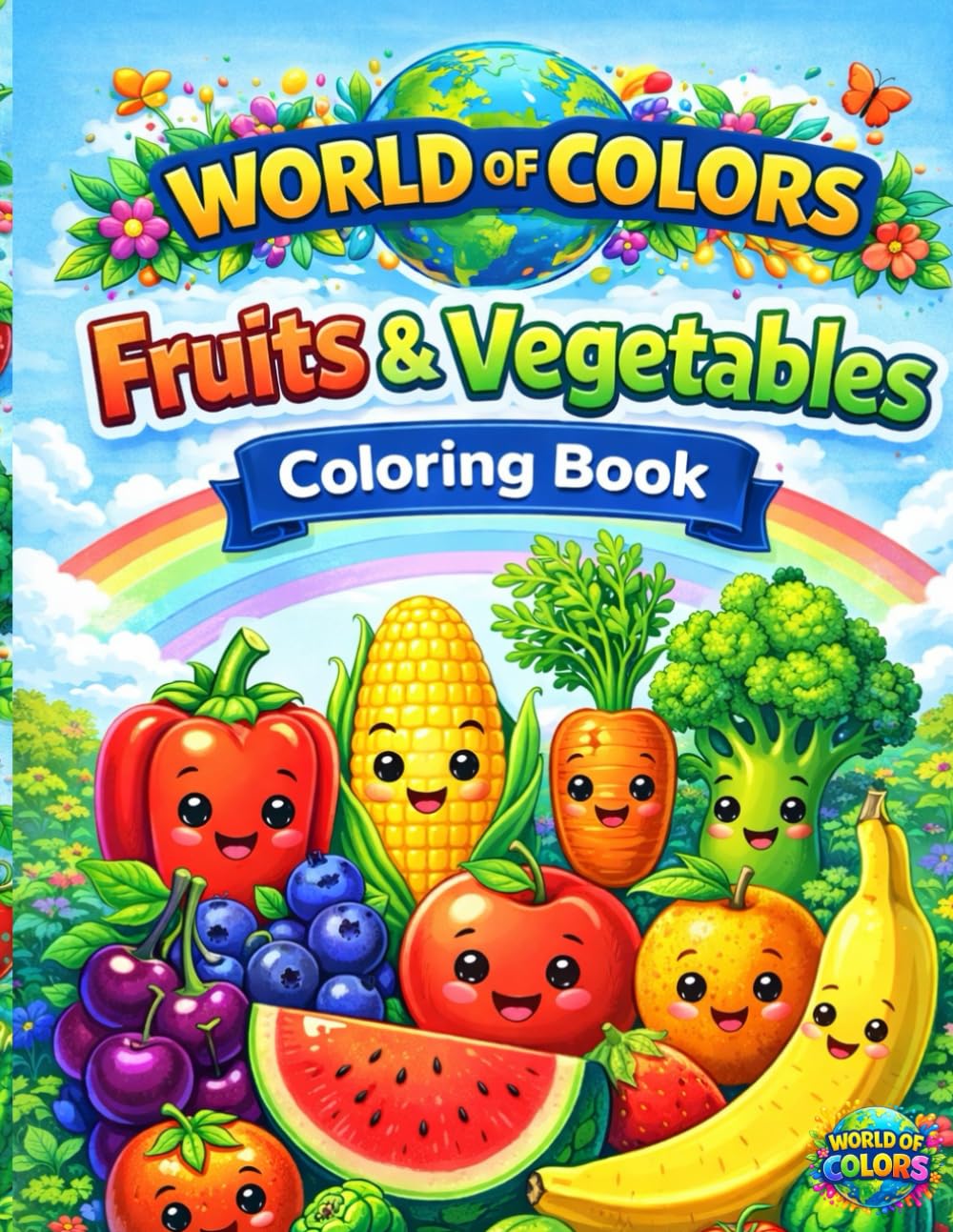 World of colors: Fruit & vegetables coloring book