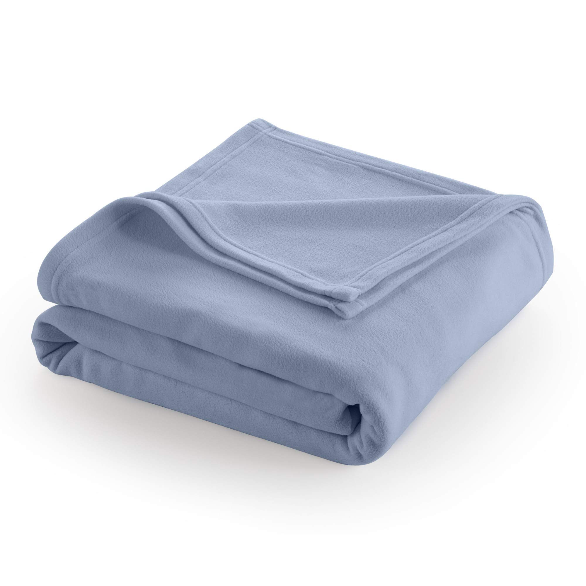 Martex Super Soft Fleece Blanket - Twin, Warm, Lightweight, Pet-Friendly, Throw for Home Bed, Sofa & Dorm - Slate Blue