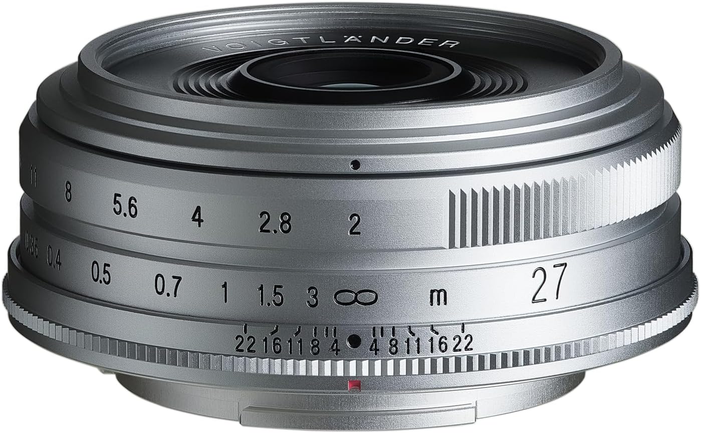 X 27mm F2 Ultron Siver Lens Compatible with Fuji X Cameras