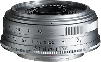 Voigtlander X 27mm F2 Ultron Siver Lens Compatible with Fuji X Cameras