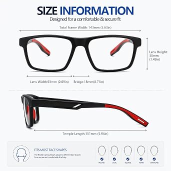 3 Pack Reading Glasses for Men Sporty Style Rectangular Lightweight Comfortable Computer Readers With Spring Hinges