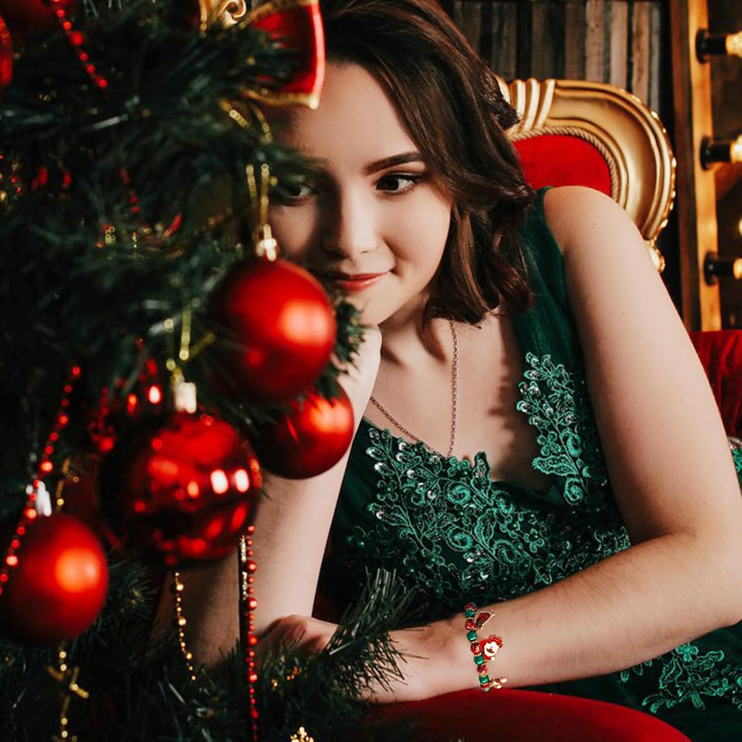 Christmas Bracelets for Women - Beaded Bracelets & Candy Socks Bracelet - Christmas Jewelry - Image 3