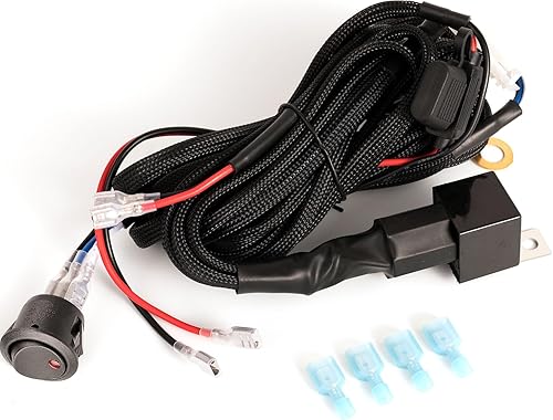ANGU OFFROAD - Arnés de cableado de 2 cables, kit de cable de nailon de 12 V 40 A para barras de luz LED, luces antiniebla, luces de trabajo de