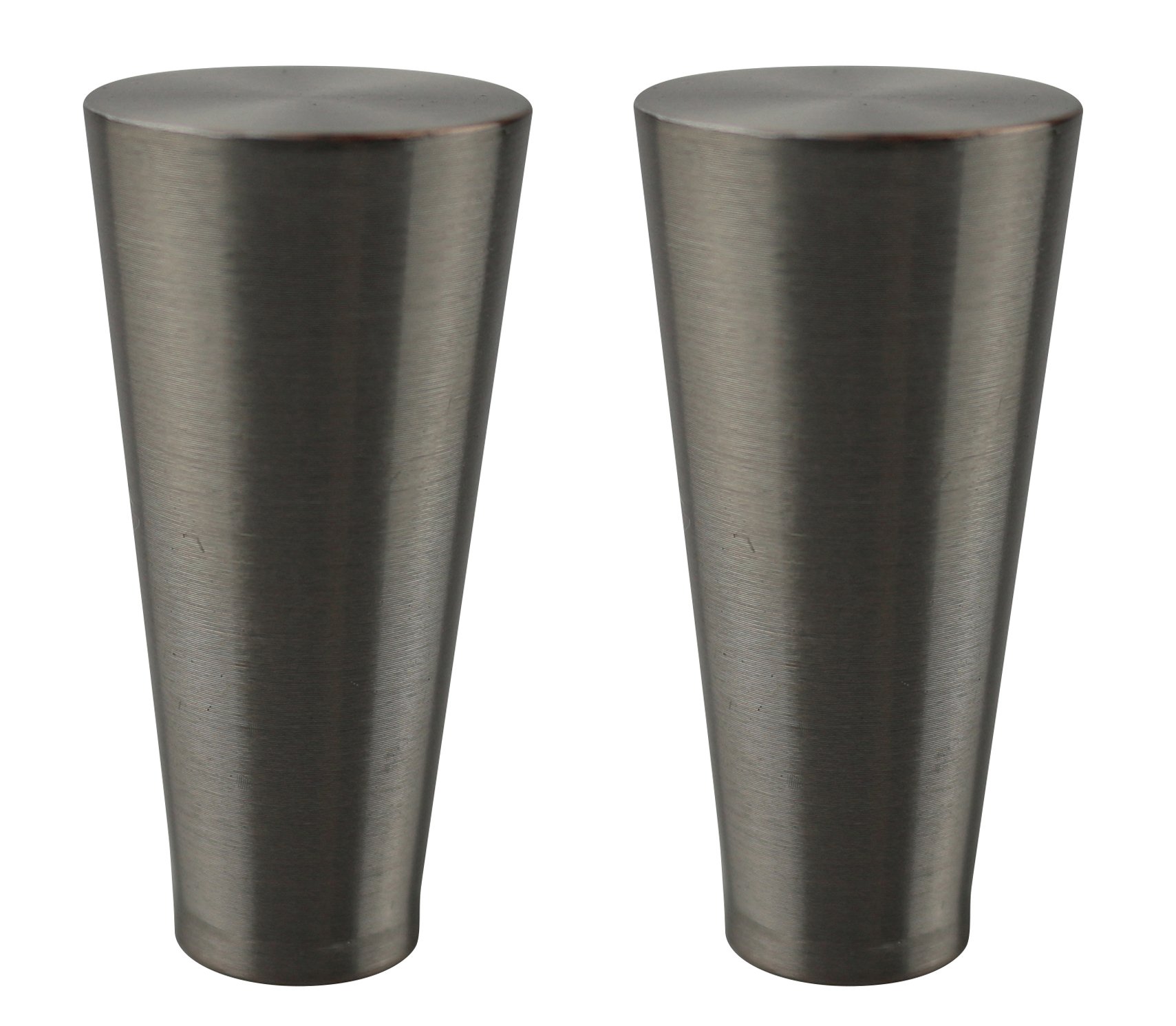 Urbanest Set of 2 Zario Lamp Finial, 2-inch Tall, Brushed Steel