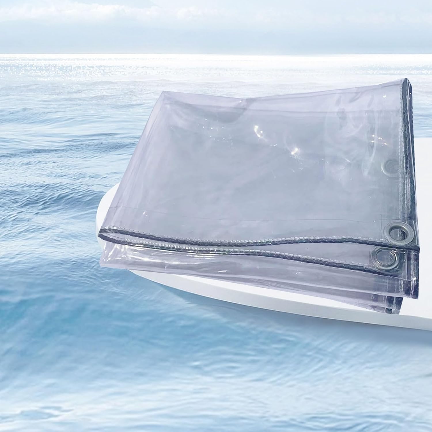 Clear Tarps Heavy Duty Waterproof 5.0x9.9ft, Waterproof Tarps Outdoor Rip and Tear Proof, Clear Plastic Tarps UV Resistant, Tarp Covers for Canopy Multipurpose