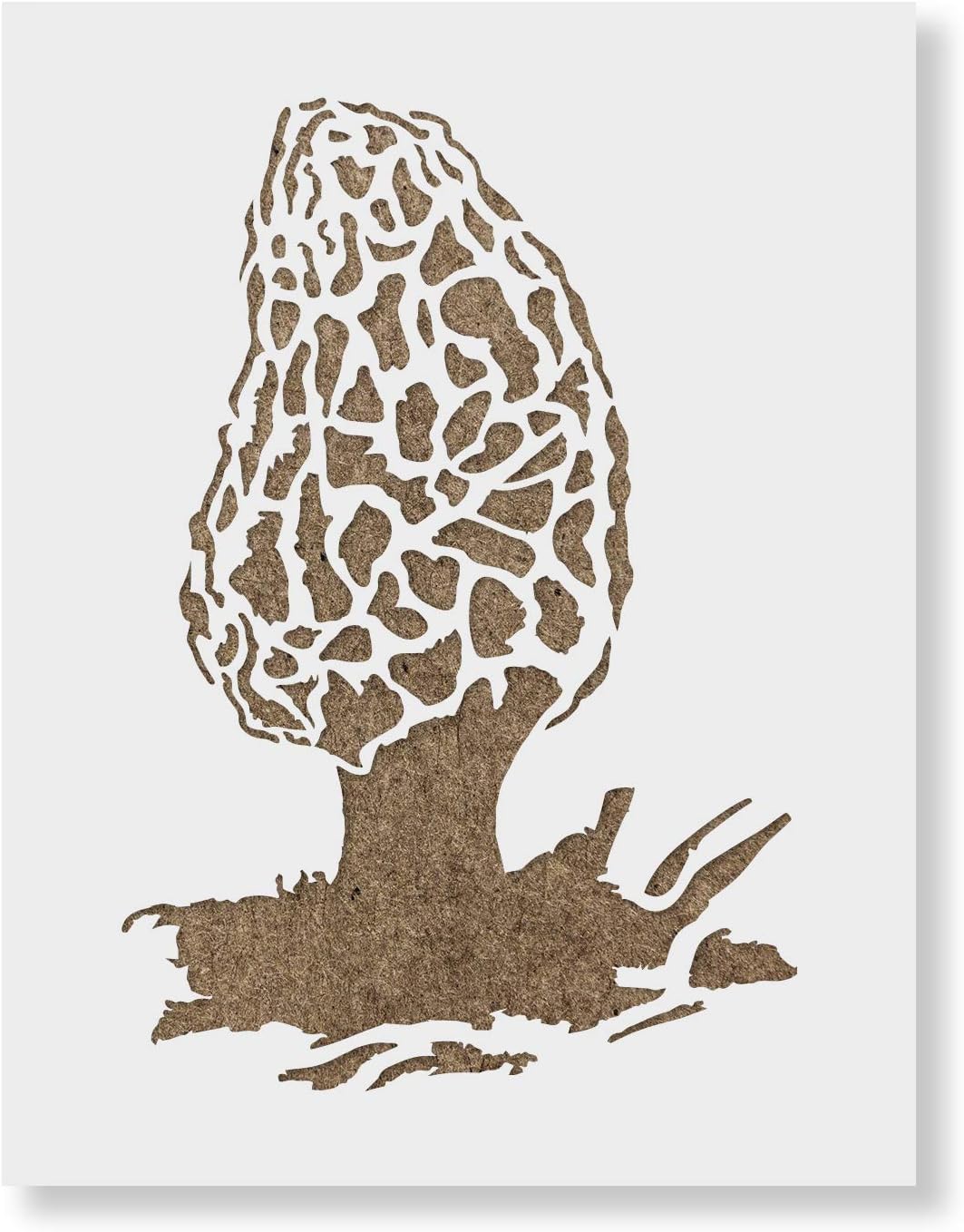 Morel Mushroom Stencil - Plastic Stencils, Stencils for Art, Drawing Stencils, Stencils for Crafts, Reusable Stencils