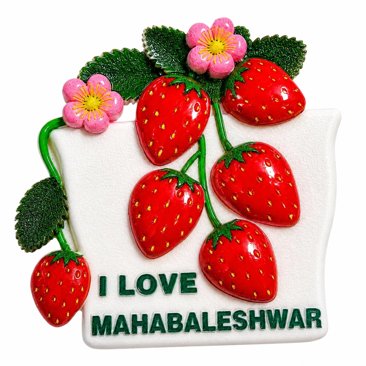 I Love Mahabaleshwar Fridge Magnet, Strawberry Souvenir | Strong Magnetic Back, Durable & Long Lasting, Travel Souvenir, Made in India, 3D Resin Design-image-15