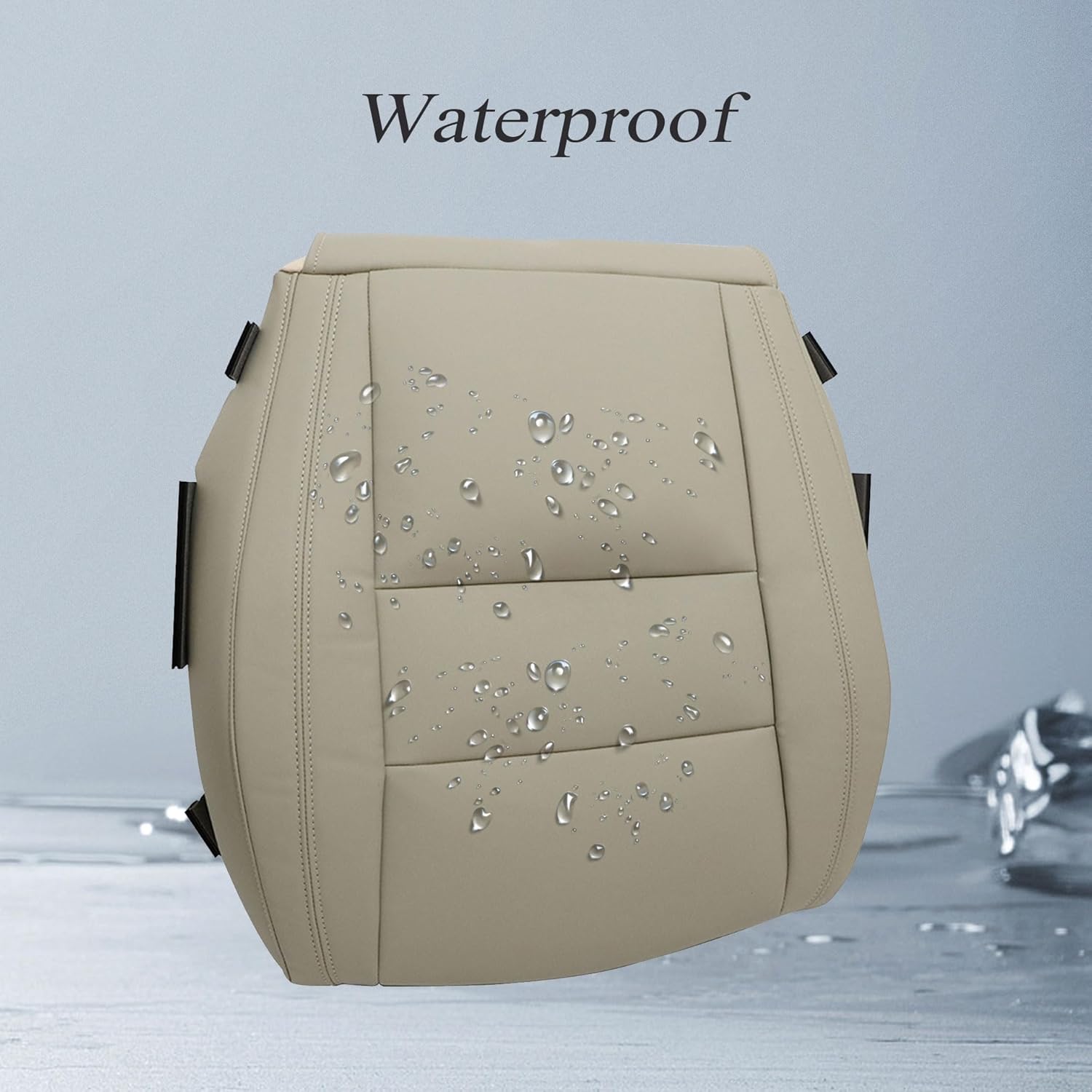 GXARTS Front Driver Side Bottom Seat Cover & Seat Foam Cushion Replacement Leather Tan Compatible with Dodge Durango 2011 2012 2013 2014 2015 2016 2017 2018 Jeep Grand Cherokee 2011-2016