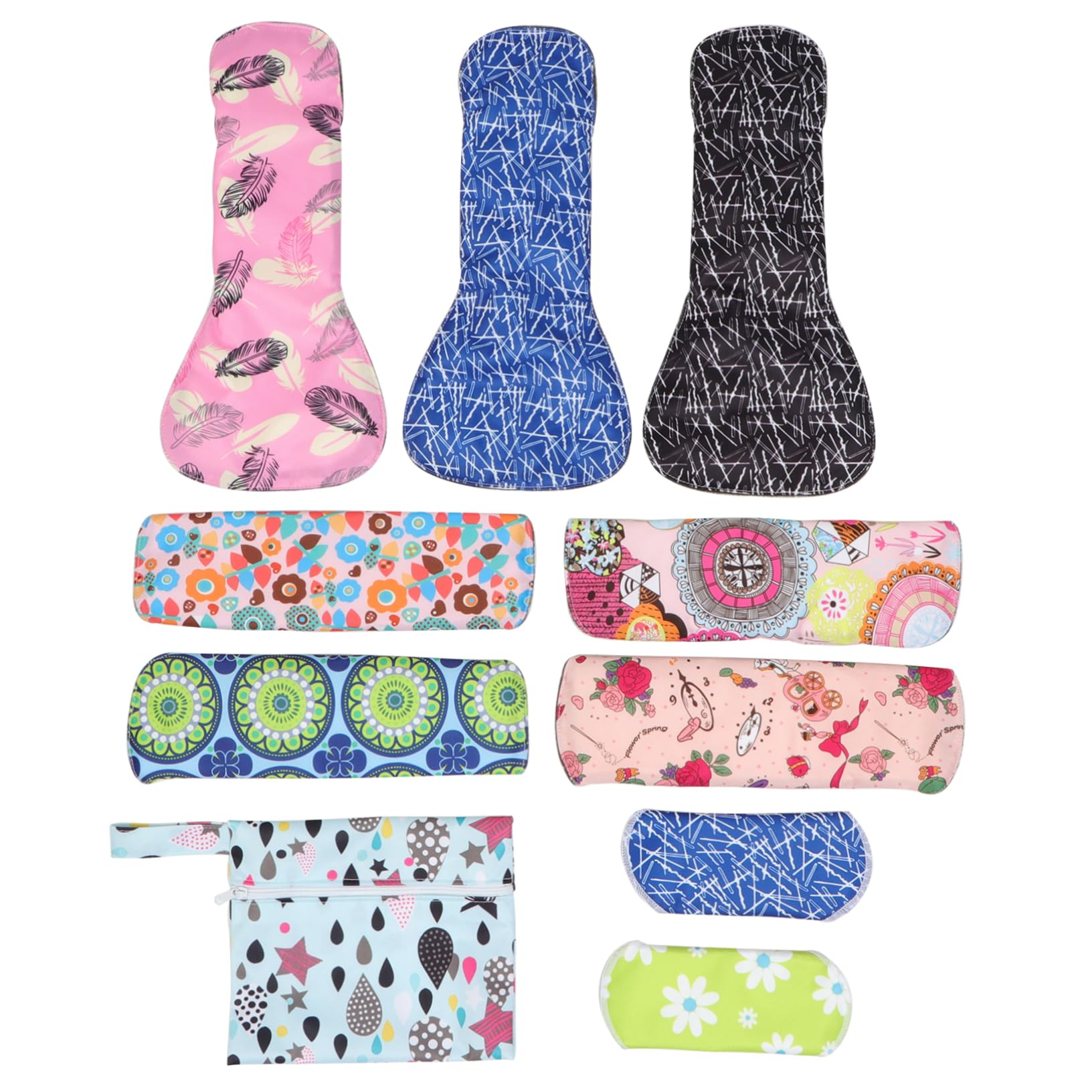 Beaupretty 9piezas Toalla Sanitaria Bambú Toallas Sanitarias Reutilizables Compresas Menstruales Lavables Menstruales Bambú Tapete de Lactancia para Uso Diario