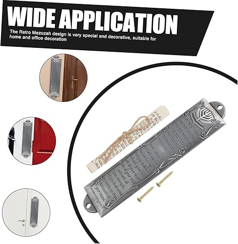 Miniatura 3 de ABOOFAN 5 piezas religioso pergamino sagrado judío puerta cosa mezuzah escritura artes y manualidades para adultos Mezuzah con pergamino para puerta