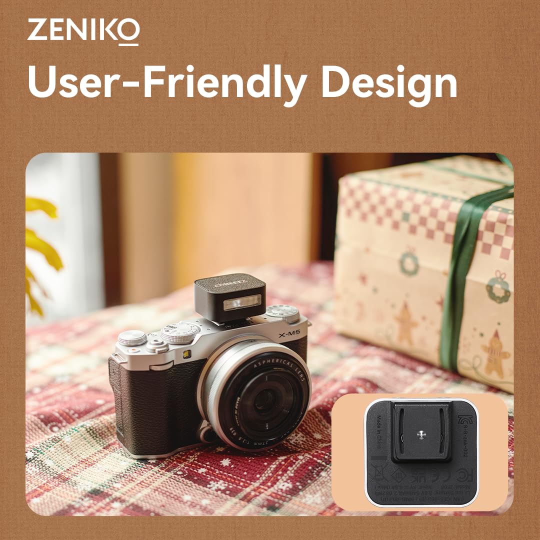Zeniko ZF08 Flash per Fotocamera GN16 CCT 6500K Supporto Hot Shoe Universale Riciclaggio Veloce 3S