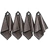 Remooble 4 Pack Magnetic Microfiber Cleaning Cloth Dry Erasers for Whiteboards - Towel Hangs on Metal Edged White Boards, Glassboards, and Blackboards Washable - 10'' X 10''