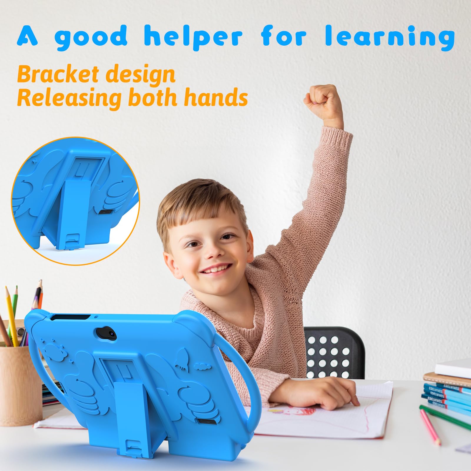 Tablet per bambini da 7 pollici per ragazzi e ragazze tablet Android per bambini, 4 GB RAM 32 GB ROM Tablet per bambini, WIFI Bluetooth, schermo IPS di sicurezza, controllo genitori, doppia fotocamera