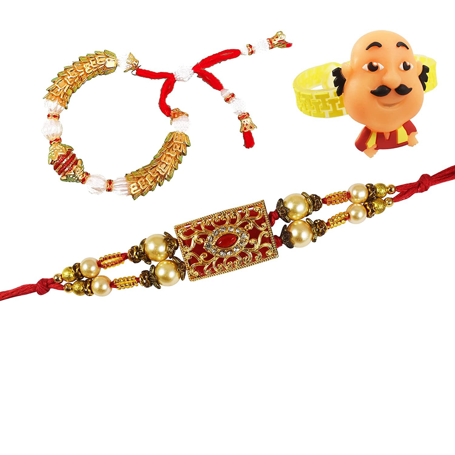 Urvi Creations 1 Pcs Unique Beautiful Rakhi With 1 Kids And Bhabhi Bangle Lumba Rakhi Family Combo Set For Brother Bhaiya Bhai Kids Rakhi Gift For Rakshabandhan (B09CLRVXLT) Amazon Price History, Amazon Price Tracker