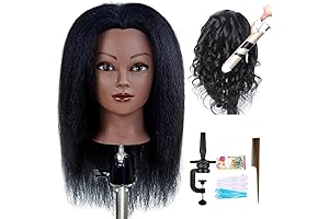 ISHOT Mannequin Head with Real Human Hair