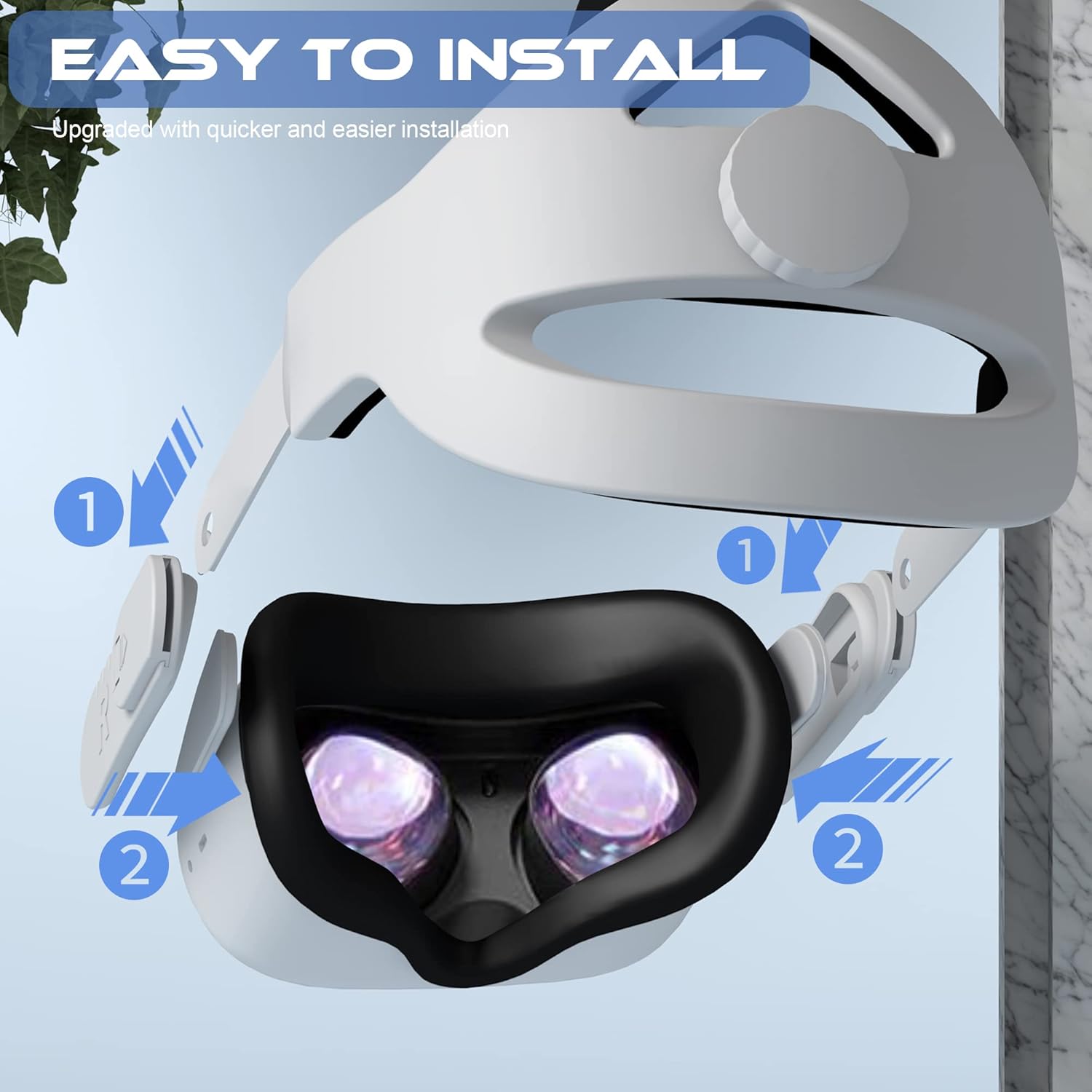 Tech Deals 🔥 Orzero Head Strap Compatible for Meta Quest 2, Oculus Quest 2 Accessories with Head Cushion, Replacement for Elite Strap Comfortable Protective Reduce Pressure - White