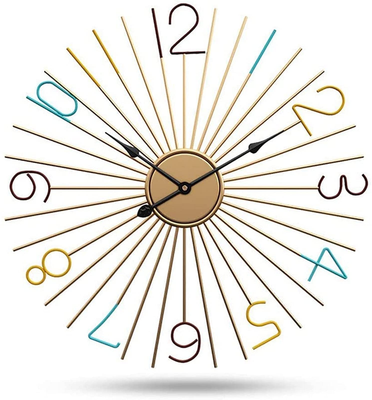 Orologio da Parete Moderno, Orologio da Parete Semplice in Metallo Alimentato A Batteria, Silenzioso, per Ufficio, Soggiorno, Arte Moderna, Decorazione per La Casa, Orolo,