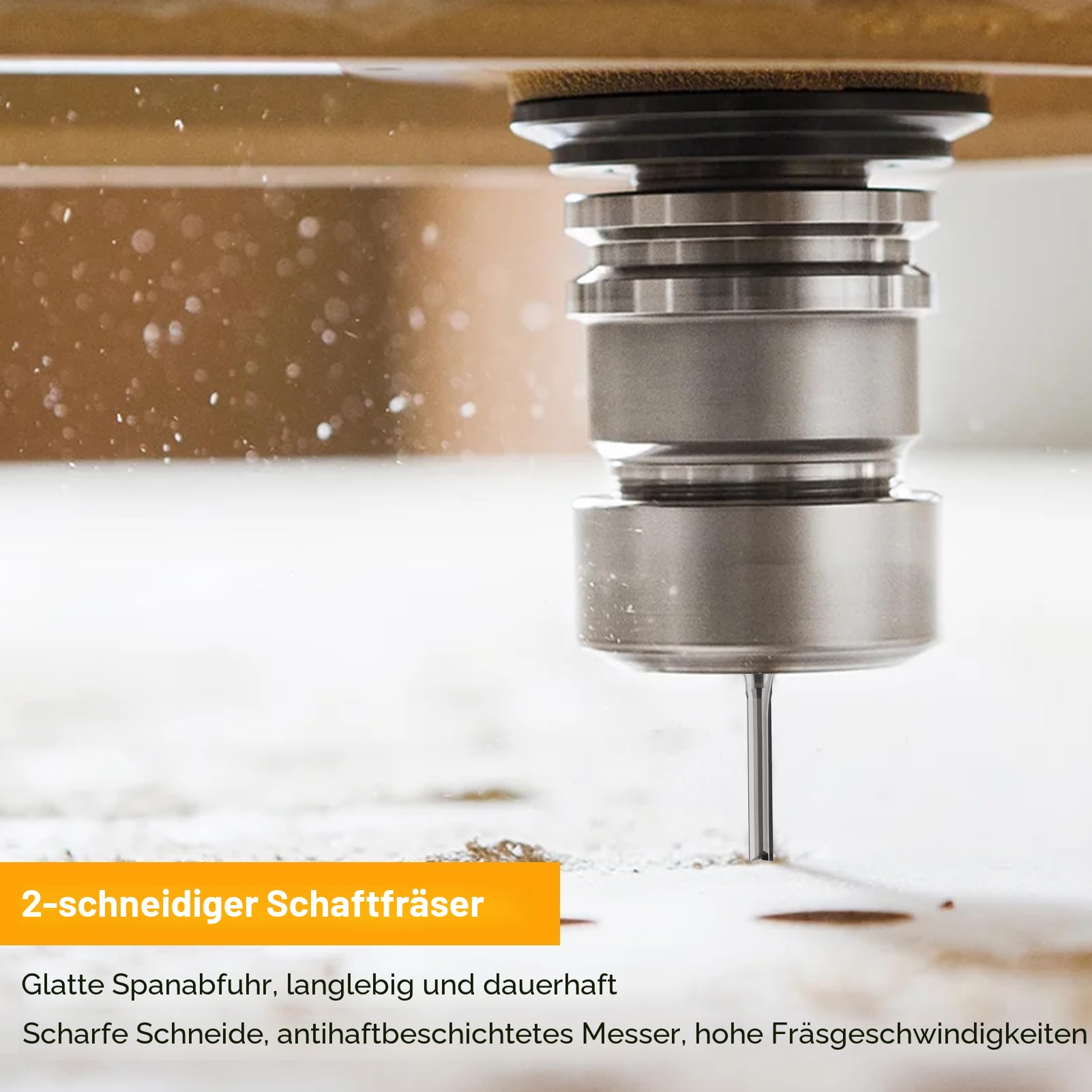 1/8 Zoll gerades Oberfräsen-Set (CED 1,0 mm, 1,5 mm, 2,0 mm, 2,5 mm, 3,175 mm), Fräser, 2 Rillen, zweischneidig, CNC-Schneiden, Wolframstahl für Holz, MDF, Acryl-Fräsen