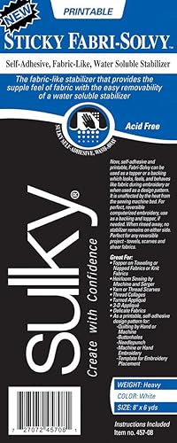 Miniatura 2 de Sulky Fabri-Solvy estabilizador, 8" x 6 yd Blanco