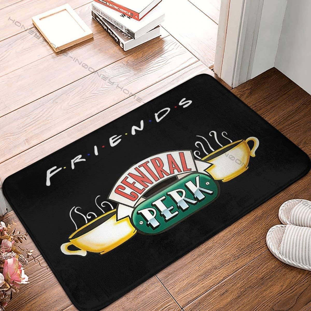 Tapis de bain Central Perk Friends paillasson beige 40x61 cm et tapis de cuisine