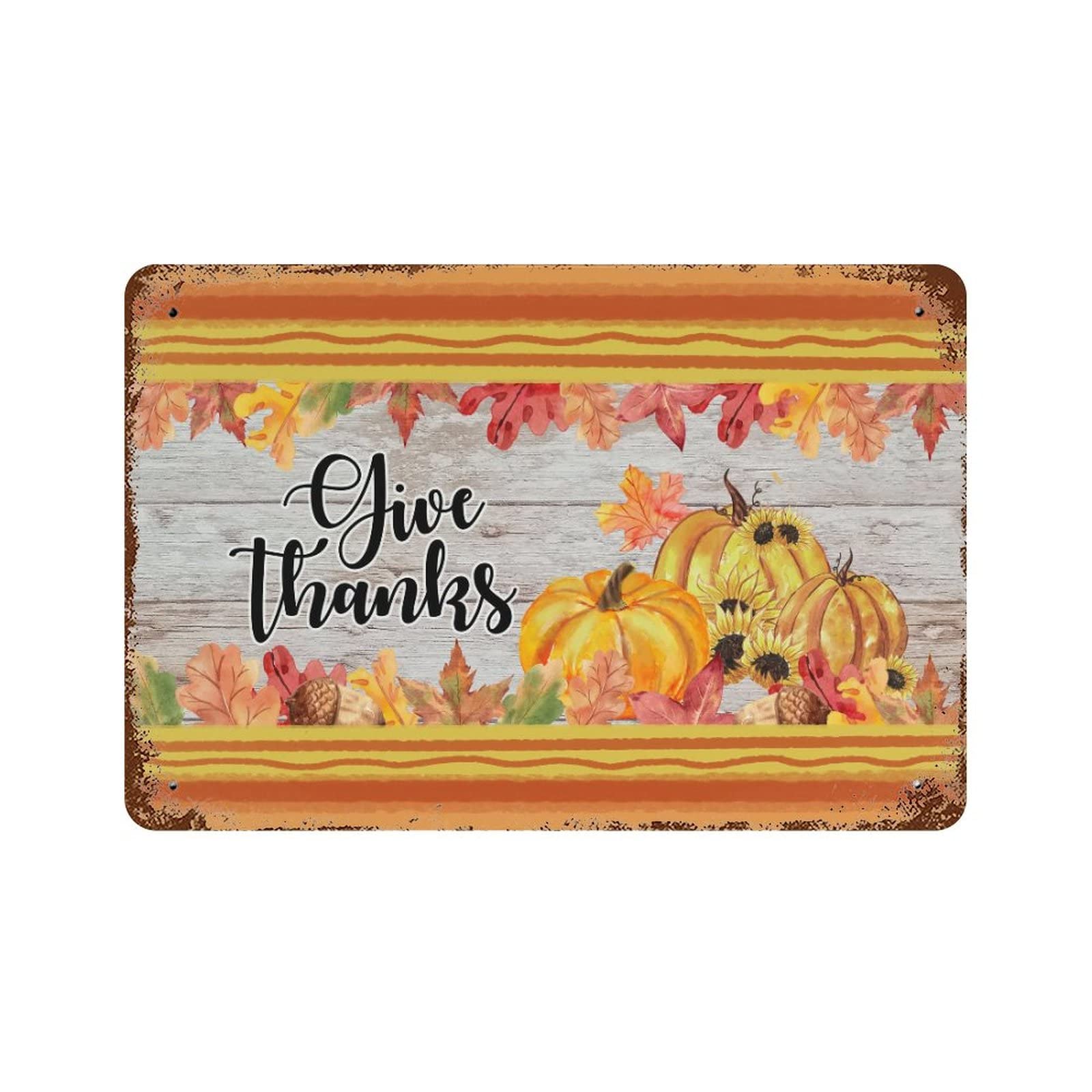 Panneau Thanksgiving Day idée cadeau vintage pour l'intérieur et l'extérieur