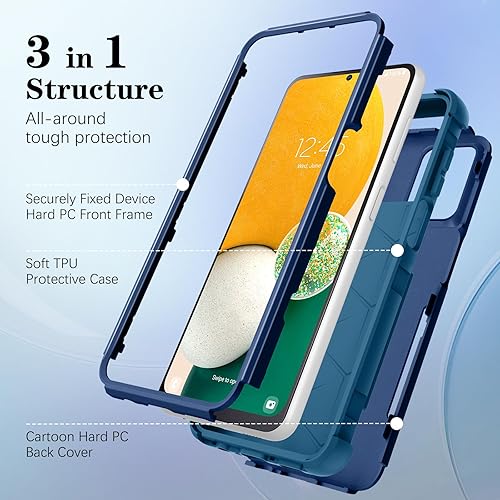 Miniatura 4 de Lupct Funda resistente para Moto G Stylus 5G 2023 de 6.6 pulgadas, funda protectora militar para niños y niñas, diseño de dibujos animados lindos y