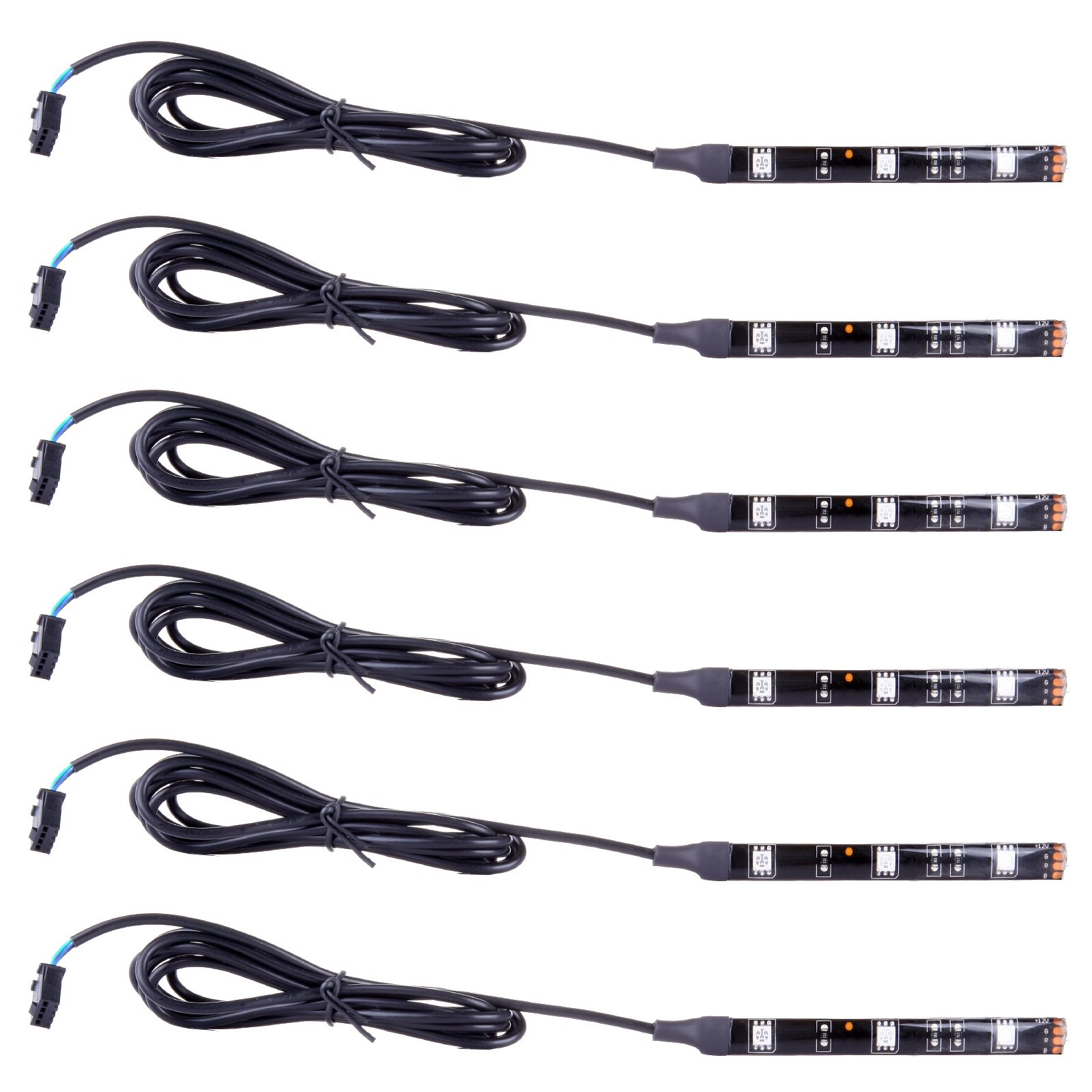 ECCPP 6Pcs Motorcycle LED Lights Kit Multi-Color Accent Glow Neon Lights LED Strip Light with Remote Control