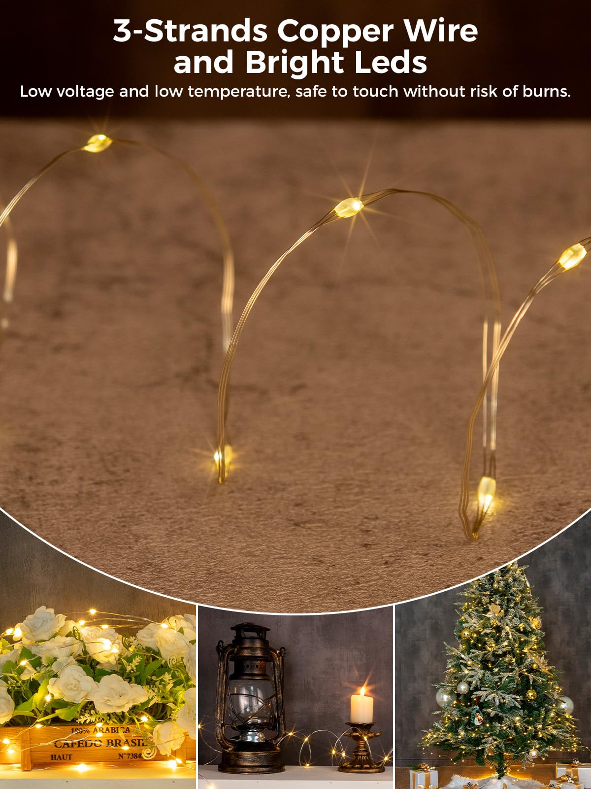 Luci a stringa solare extra lunghe Confezione da 2 luci a stringa da esterno da 30m Luci a stringa a energia solare impermeabili 300 LED per patio, giardino, cortile, albero, matrimonio