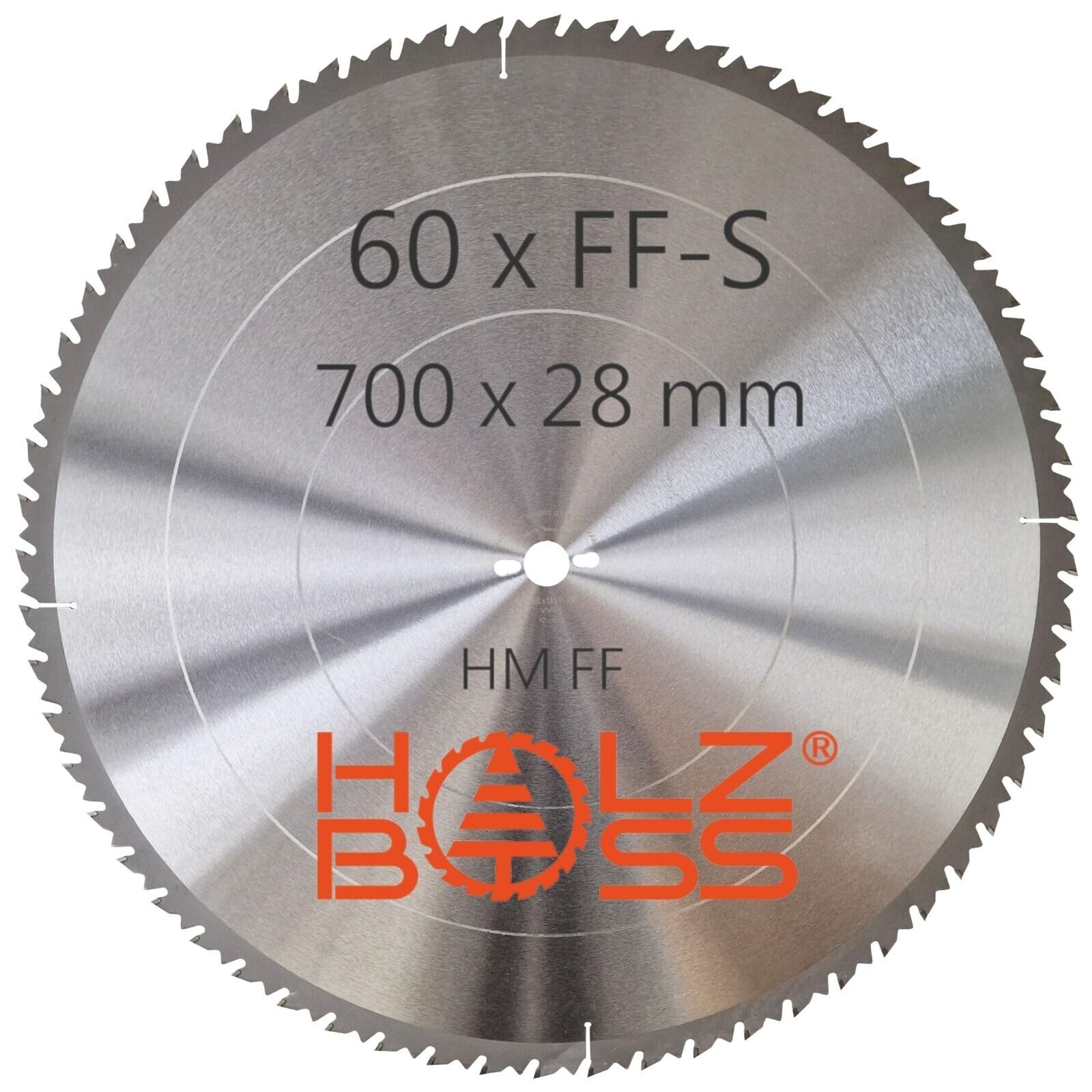 HM-Sägeblatt 60 x Zahn FF-S 700 x 28 mmØ Nagelfest mit Spanabweiser und Rückschlagarm HW Kreissägeblatt für Tafelholz Schalholz Bauholz Brennholz Schalholz Tischkreissäge Wippsäge