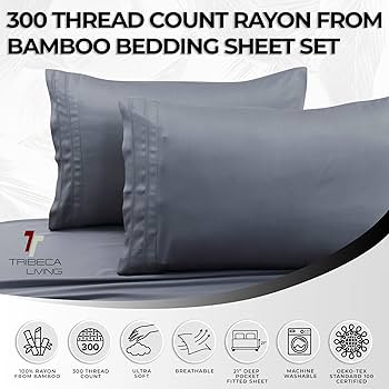 Amazon.com: Tribeca Living BAMB300SSTWST 300 TC Rayon from
