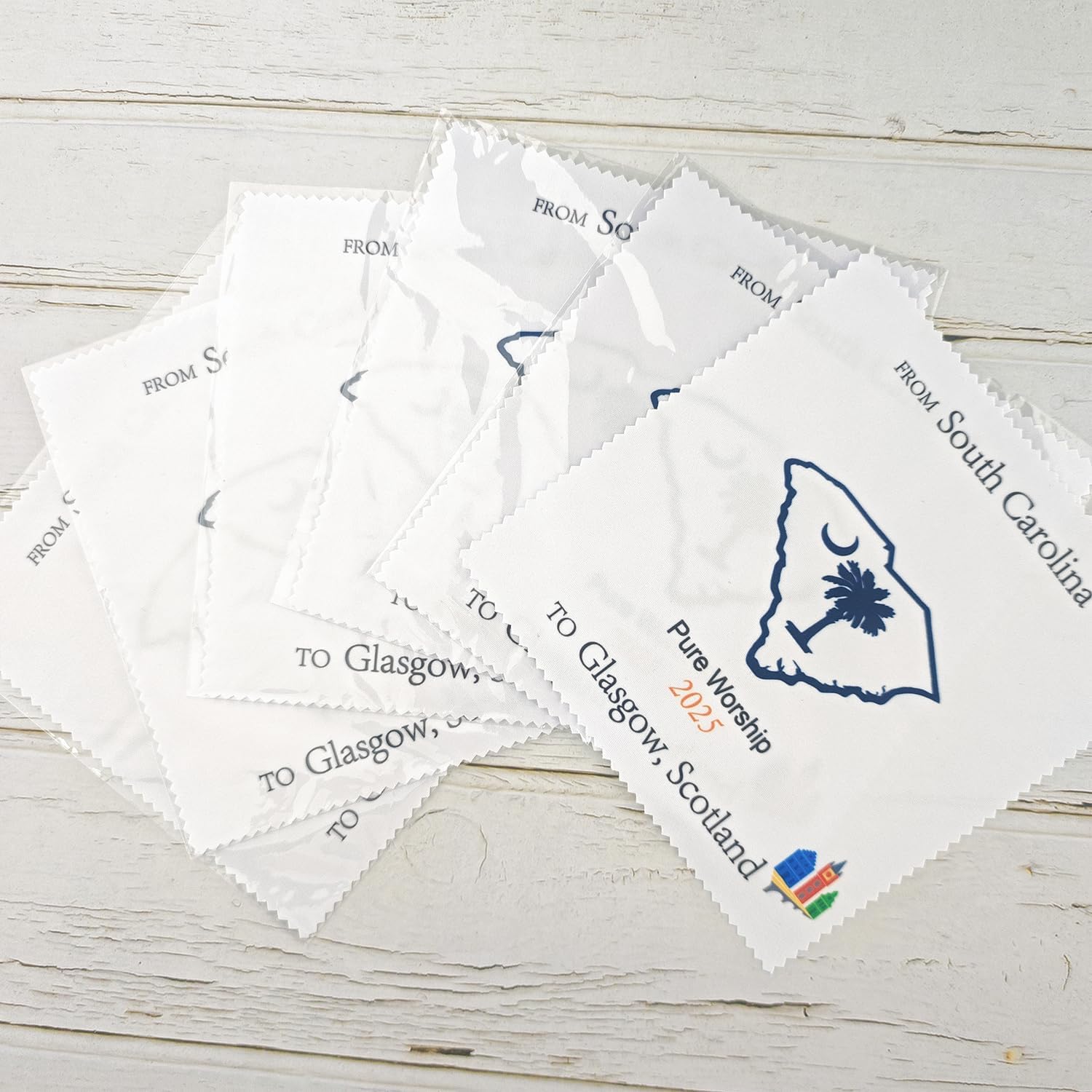 Custom Logo Microfiber Cleaning Cloth for Glasses - Bulk Promotional Item for Eyeglasses, Screens & Phones - Custom Lens Cloth Personalized Corporate Gifts (200)