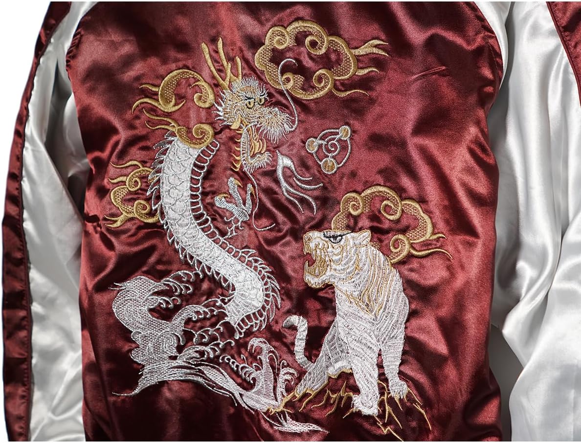 スカジャン メンズ SOUVENIR JACKET サテンジャンパー 刺繍 スーベニアジャケット 横須賀 ジャンバー 金 銀 黒 青 楽天市場】スカジャン  メンズ サテンジャンパー スーベニア ジャケット スカジャン 横須賀 ジャンバー サテンジャケット 金 銀 黒 ブラック 白龍虎 ハク ... スカジャン メンズ SOUVENIR JACKET サテンジャンパー 刺繍 スーベニアジャケット 横須賀 ジャンバー 金 銀 黒 青