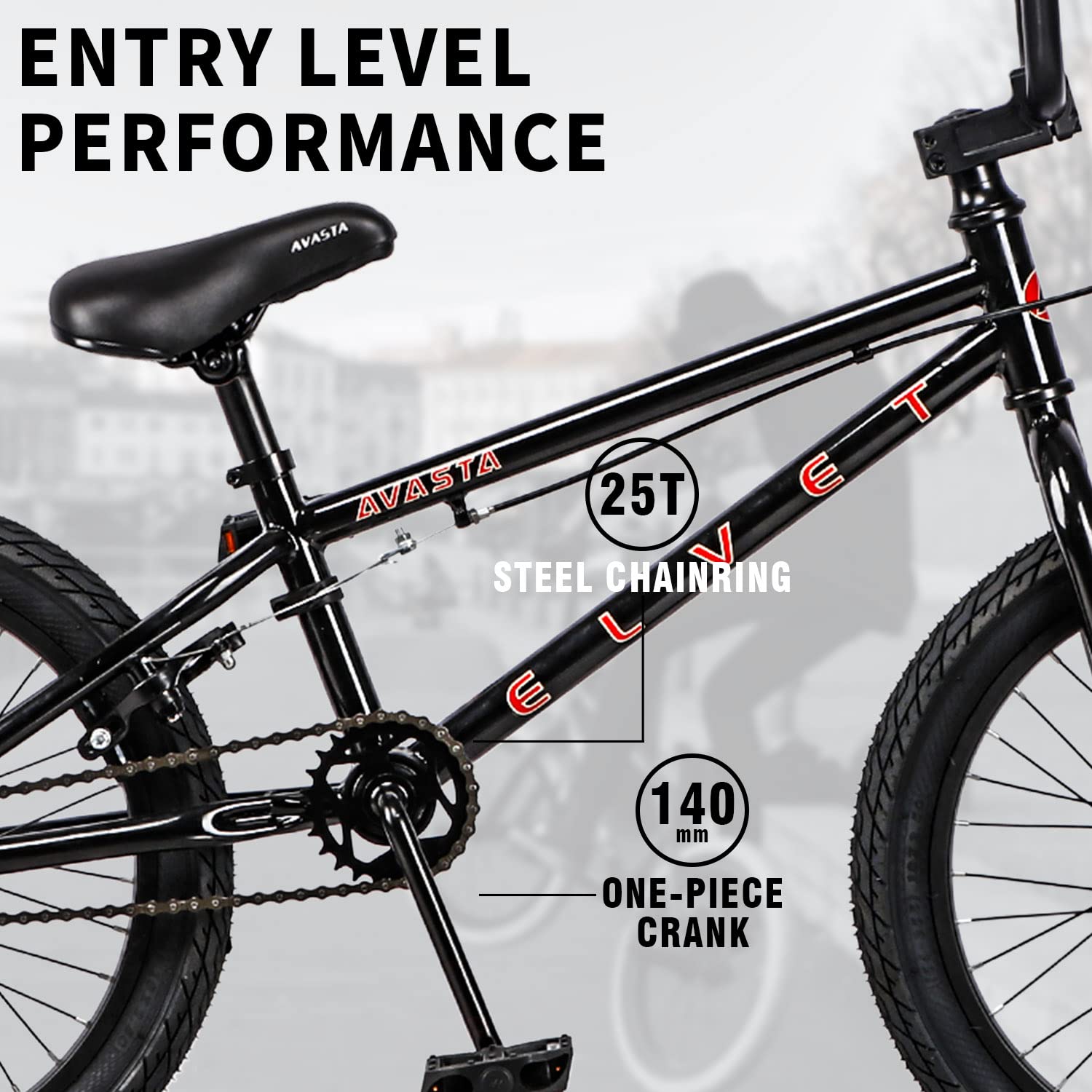 AVASTA 子ども BMX自転車 18インチ フリースタイルBMXバイク スチール