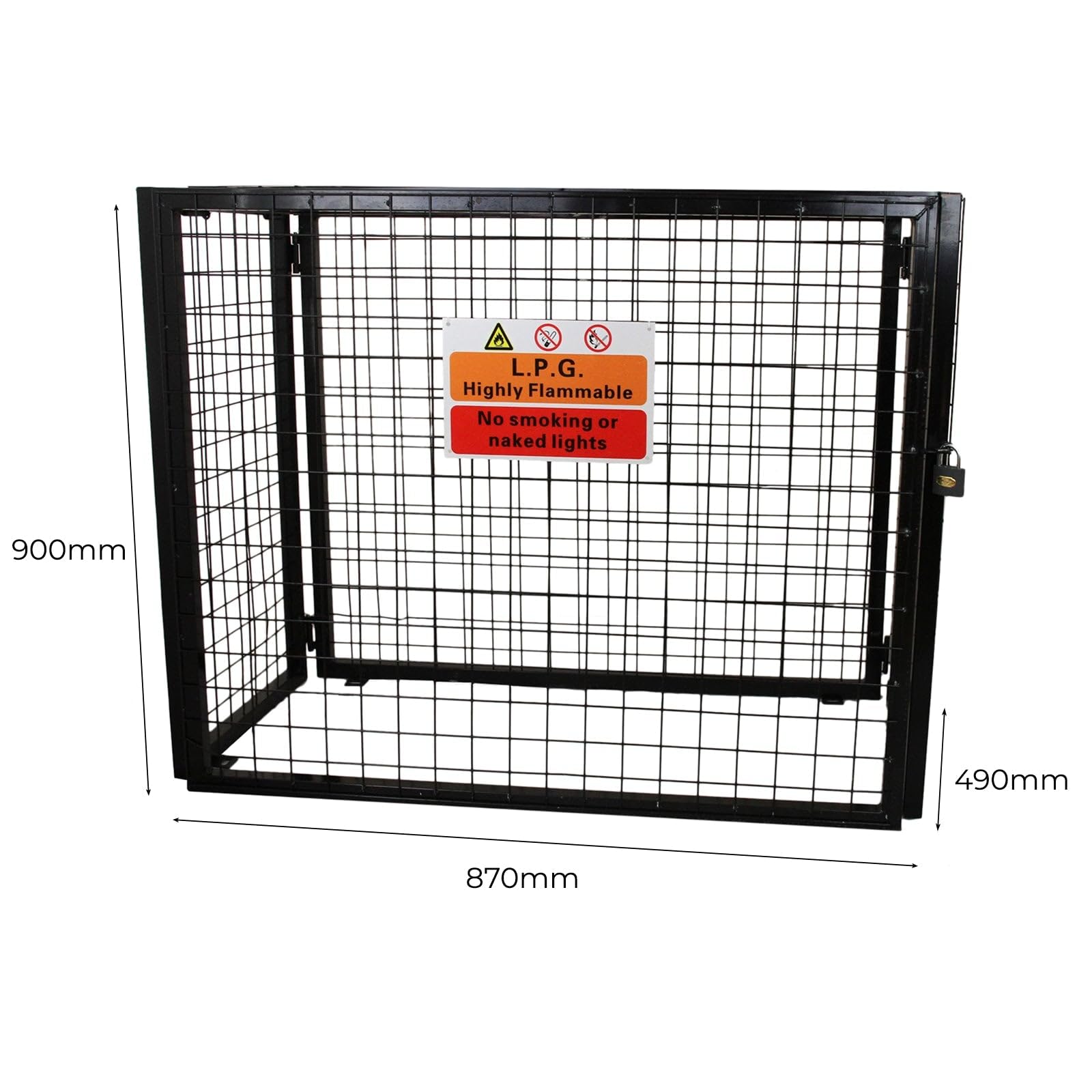 Monster Shop Gasflaschenlagerung Gasflaschen Depot Gasflaschen Aufbewahrung  Kfig zur Lagerung von Gasflaschen 90cm H x 87m (L) x 49m (B) : Amazon.de:  Baumarkt