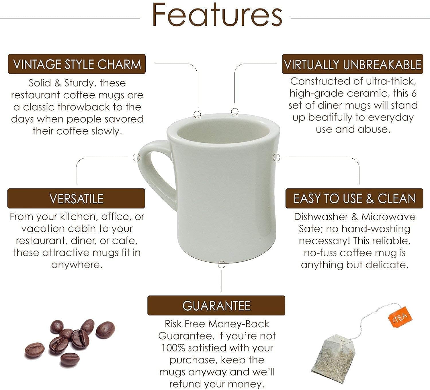 Black Friday π₯ COLETTI White Coffee Mugs, Ceramic Coffee Mugs Set of 6 - Retro 1950s Plain Bulk Stoneware Coffee Cups Set for Restaurant, Diner, Farmhouse, Coffee Shop, Home, Sublimation & more Top Brands COLETTI White Coffee Mugs, Ceramic Coffee Mugs Set of 6 - Retro 1950s Plain Bulk Stoneware Coffee Cups Set for Restaurant, Diner, Farmhouse, Coffee Shop, Home, Sublimation & more