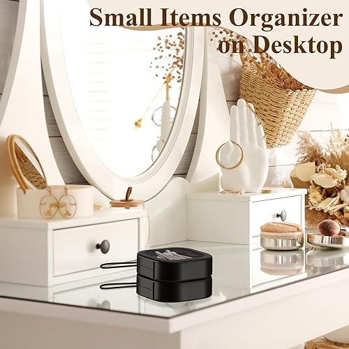 Vista 6 de Kathfly Paquete de 2 organizadores de cintas para el cabello, soporte portátil para bandas para el cabello, organizador portátil para accesorios