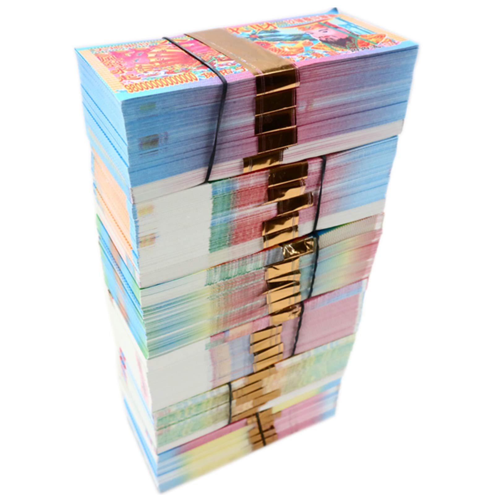 Waluta przodków, 1000 chińskich papierów kadzidlanych, banknoty piekielne, ofiary rytualne, wzmacnianie więzi z przodkami/wielokolorowe