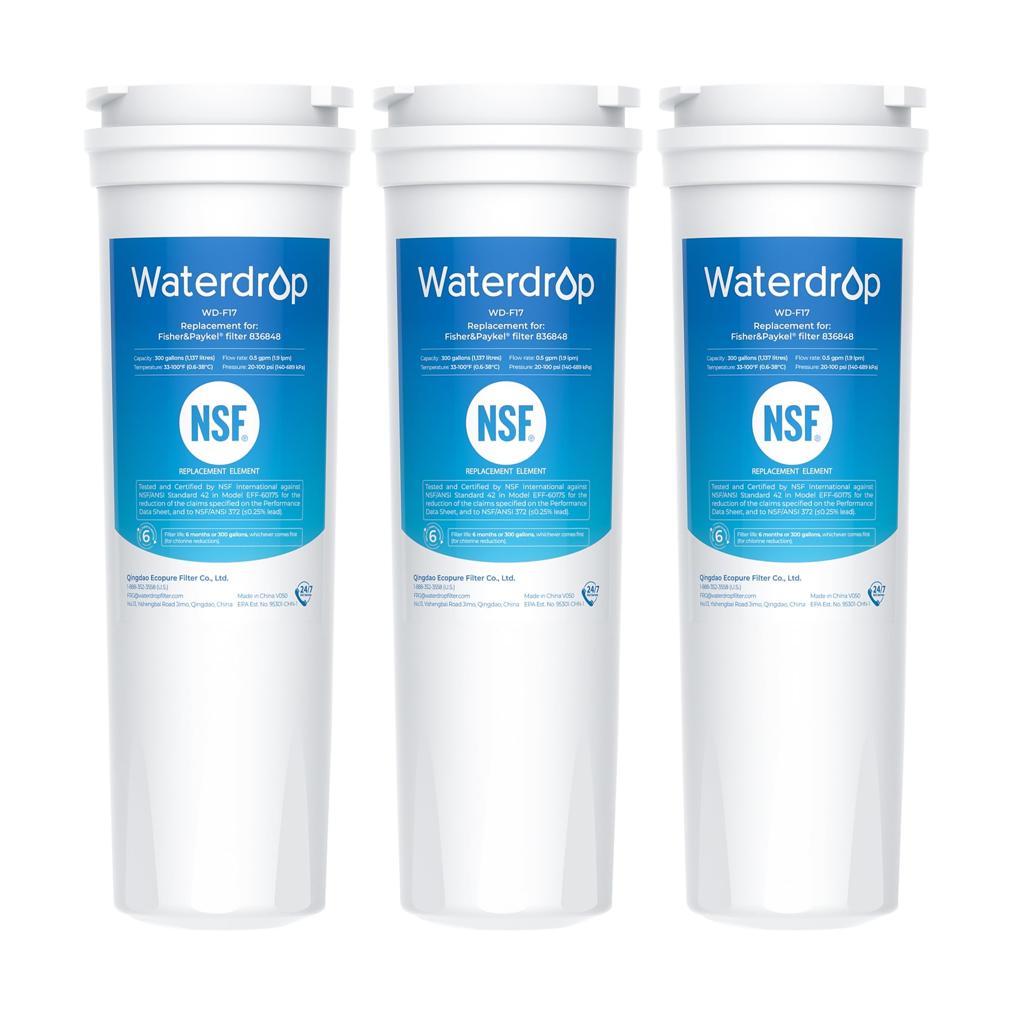 Aquacrest 836848 Fridge Water Filter, Compatible With Fisher