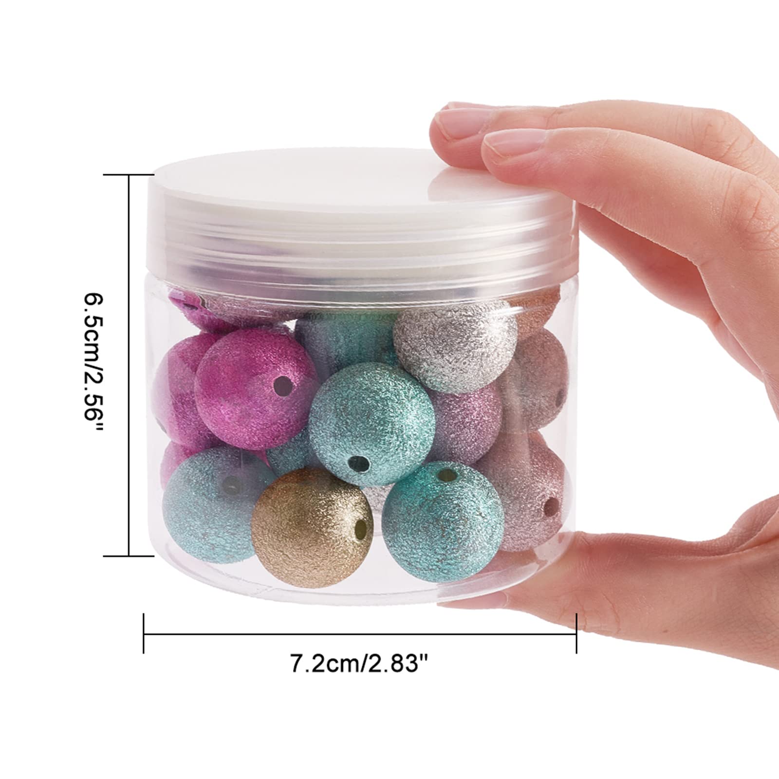 PH PandaHall 20mm Acrylic Beads - Large Sparkle Bubblegum Gumball Loose Beads for Ballpoint Pen Students Office School Jewelry Making - Chain Hole: 3mm, 25pcs - Image 9