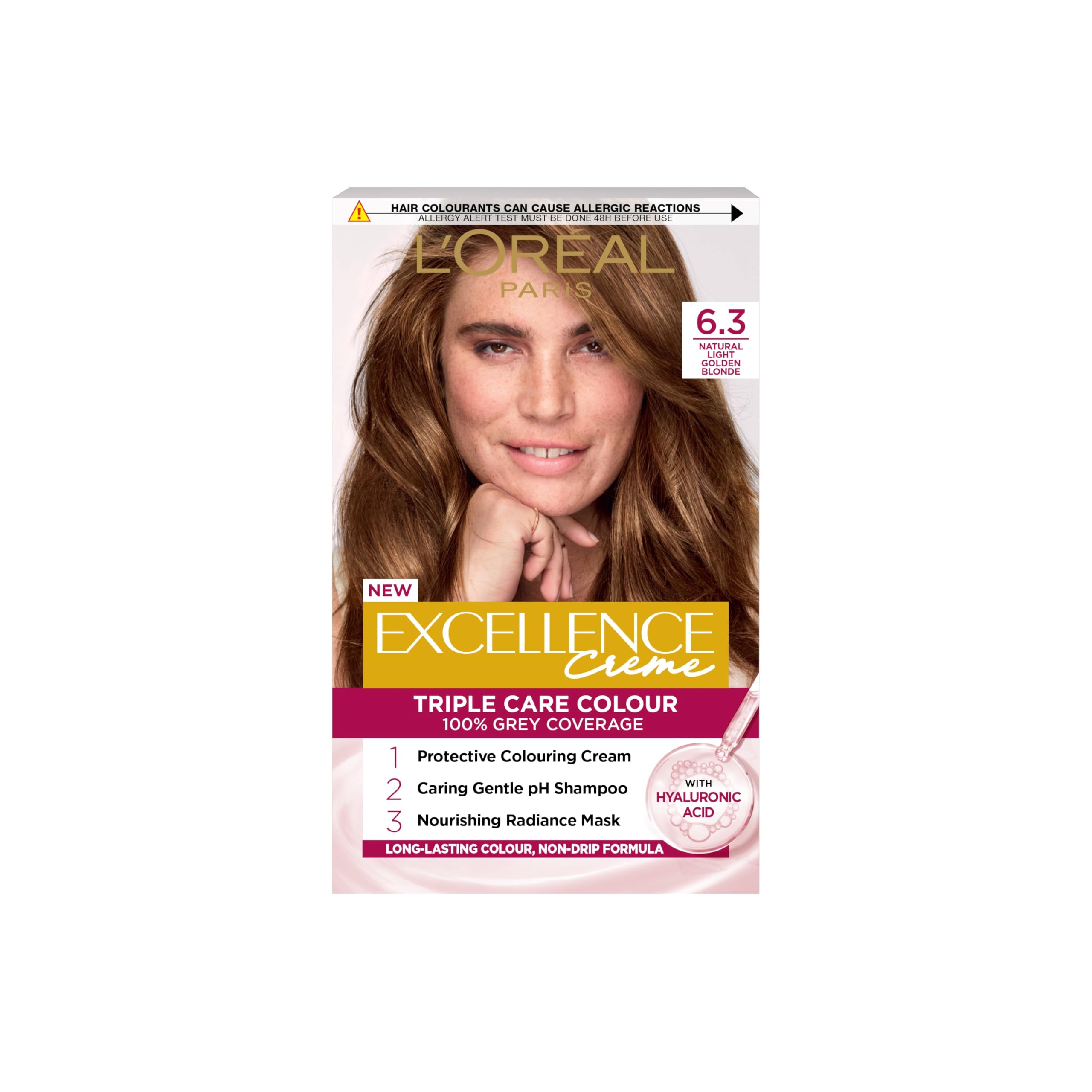 L’oréal Paris L'oreal Paris Excellence Creme Triple Care Creme Colour 6.3 Natural Light Golden Brown