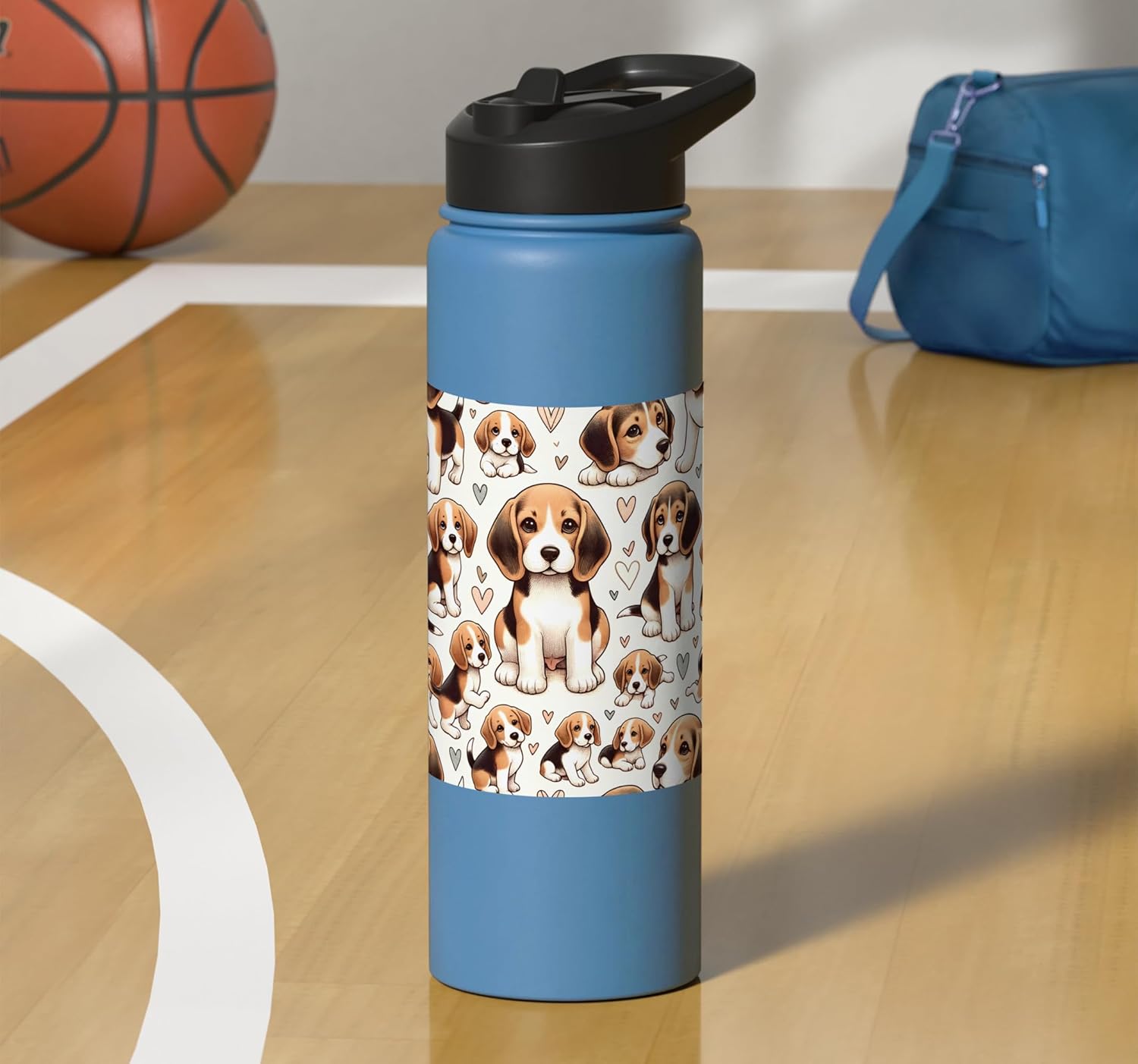 Beautiful Beagle Dogs Pattern Beagle Stainless Steel Insulated Water Bottle