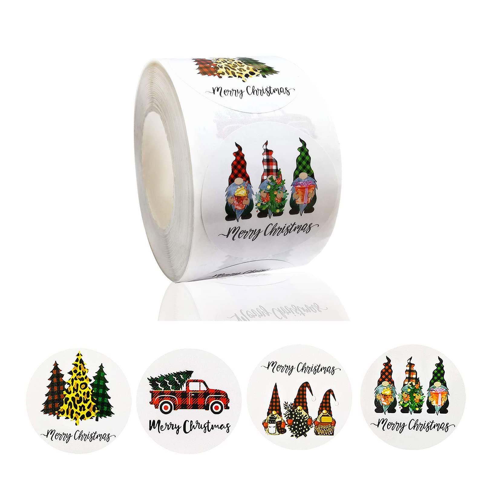 Kalttoy 500pcs Merry Christmas Stickers 1inch Truck Seal Labels Stickers for Gift Baking Package Envelope Stationery Christmas for