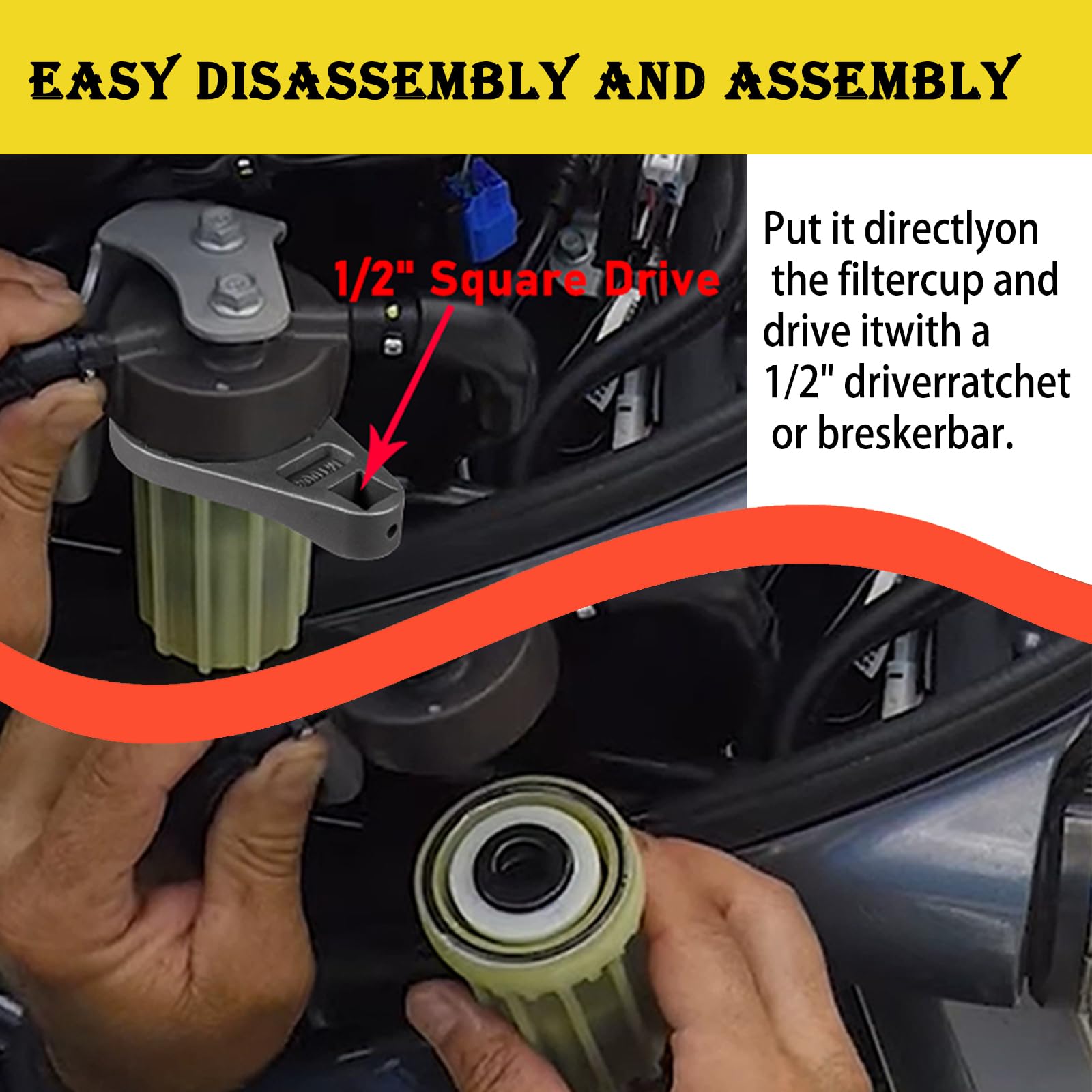Fuel Filter Wrench For Yamaha F150-F350 & 4-Stroke Engines - Easy Open Design - View #5