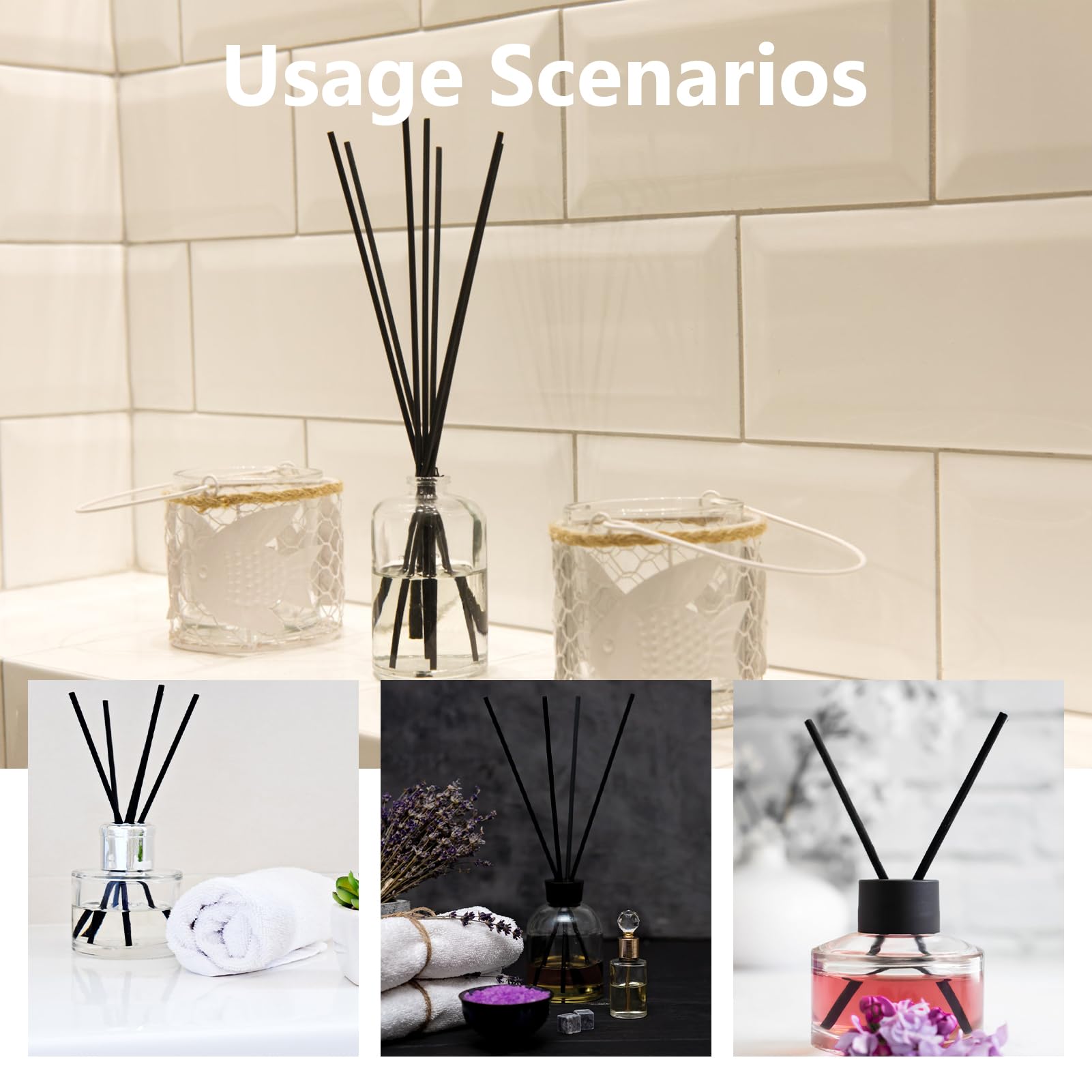 Reeds For Diffusers Black Reed Diffuser Sticks, 30cm X 4mm Natural Wood ...