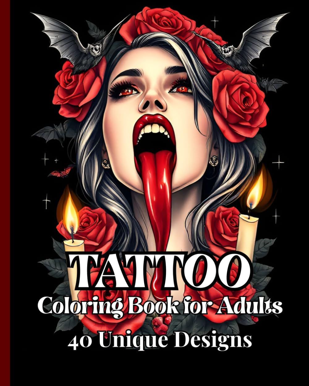 TATTOO Coloring Book for Adults 40 Unique Designs: for Stress Relief and Creative Expression, Explore Intricate Tattoo Designs, Including Skulls, ... Perfect for Relaxation and Artistic Enjoyment